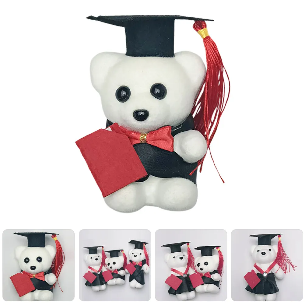 3Pcs Adorable Cartoon Doctorate Bear Set Soft Graduation Season Decoration Gift for Kindergarten High School College Graduates
