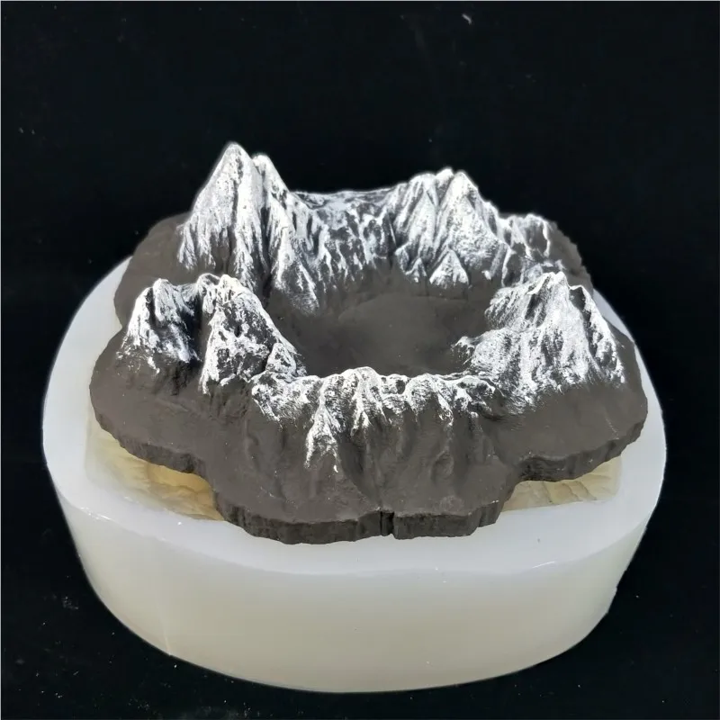 

SN0117 PRZY Mold Silicone Snow Mountain Cement Concrete Molds Rockery Molds Gypsum Desktop Decoration Clay Resin Moulds