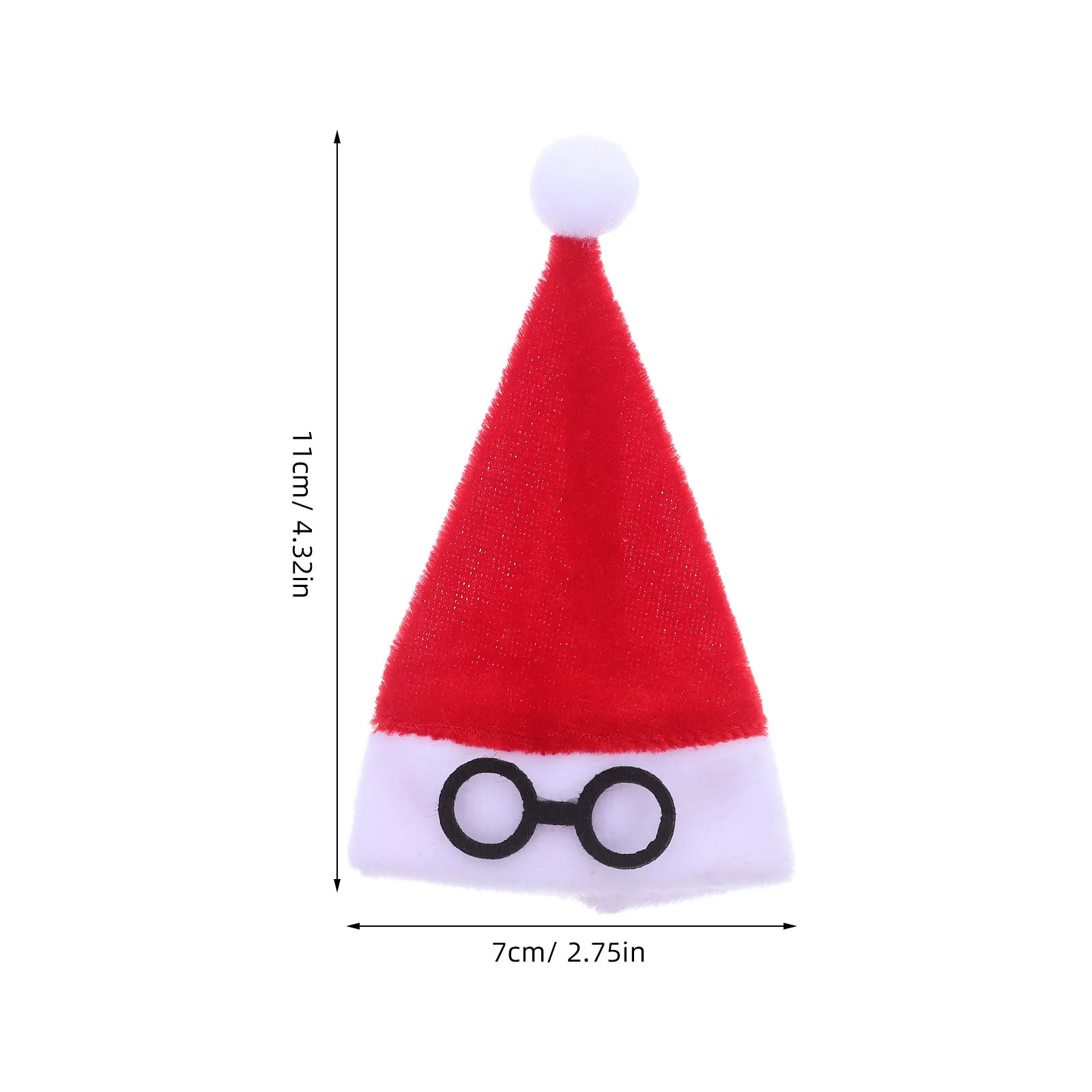 10 szt. Miniaturowe czapki świąteczne z miękkiej flaneli, małe kapelusze do samodzielnego tworzenia biżuterii, dekoracji telefonu, ozdób na choinkę, etui na sztućce, dekoracji stołu weselnego