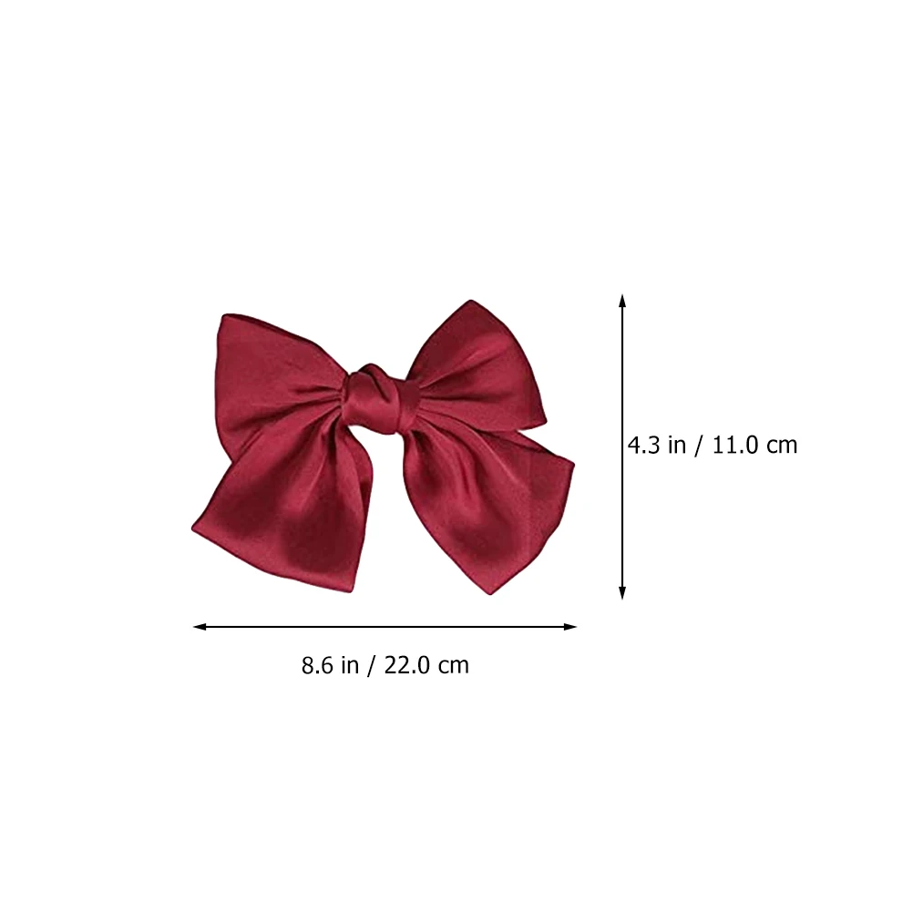 

3 Pcs Oversize Bow Knot Hair Holder Double Layer Metal Bows Non Barrette Spring Hairpins for Ponytail Hair Bun