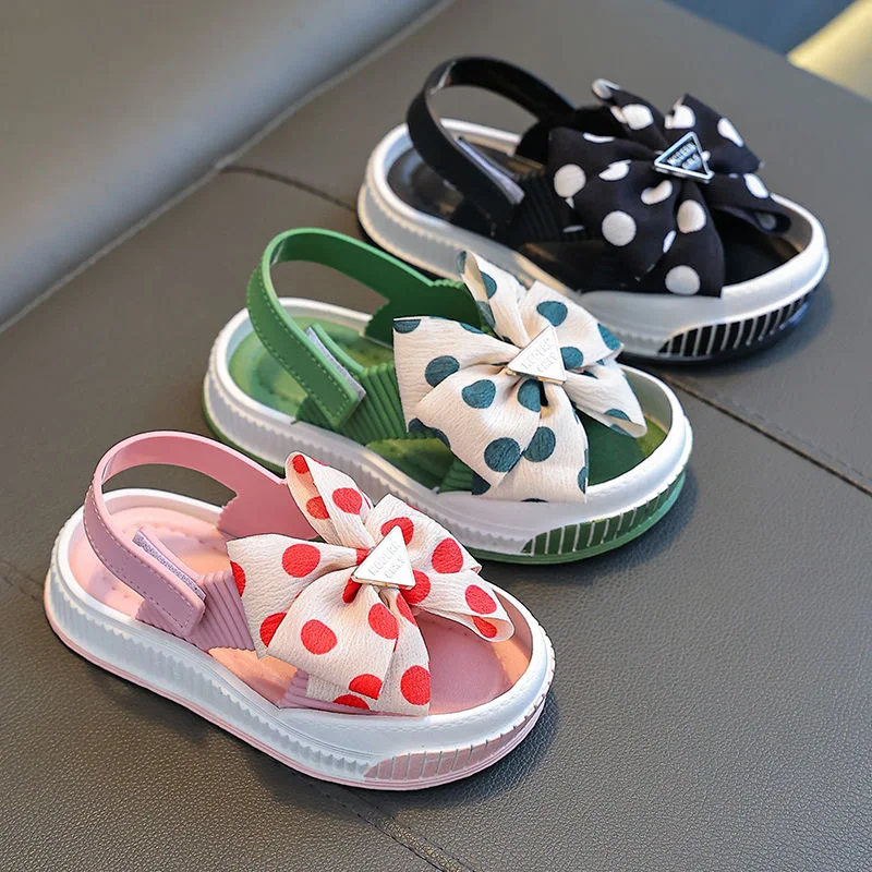 Hot selling 2023 girls\' sandals summer cute Baotou princess shoes non-slip soft soles children infants little girls