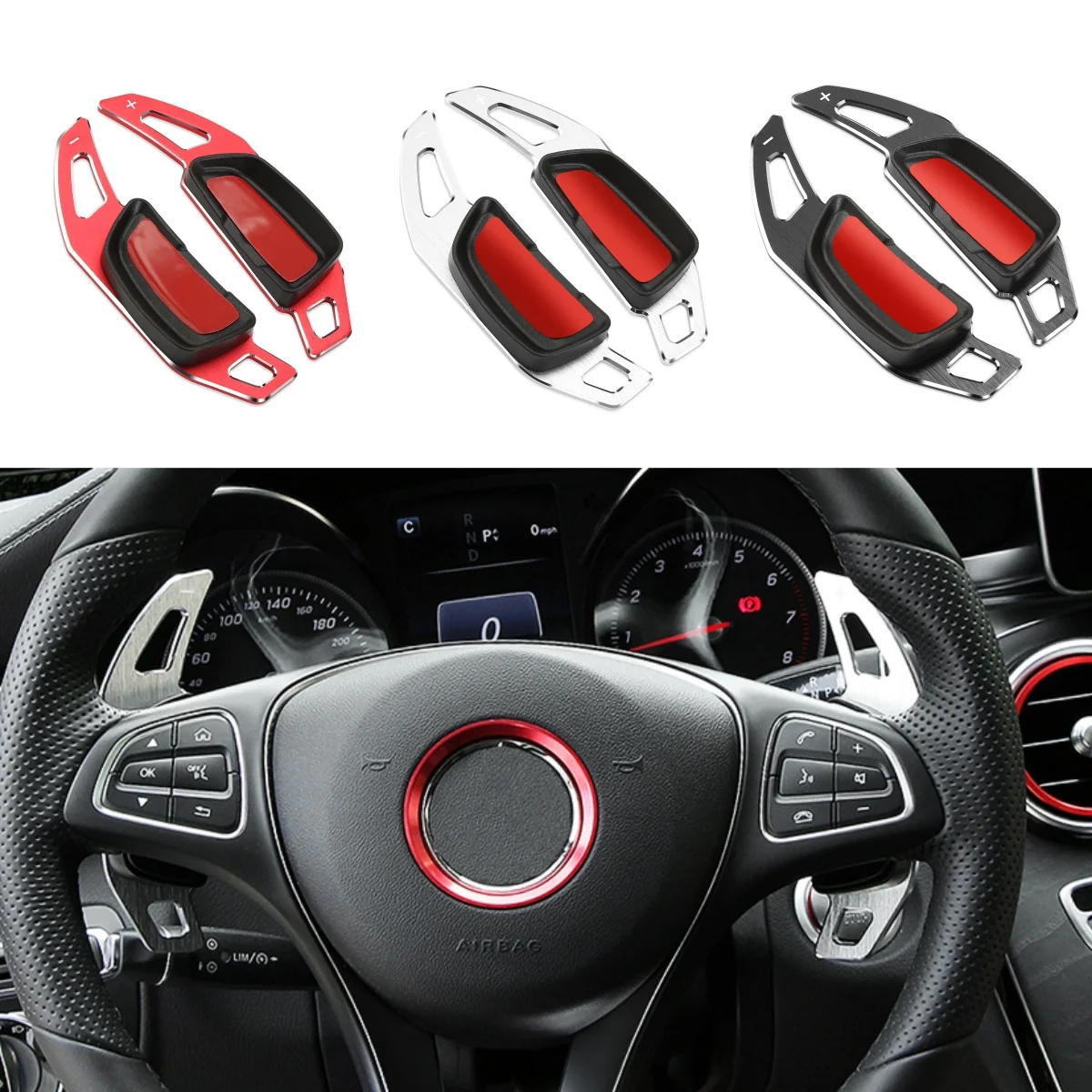 عجلة توجيه سيارة مجداف شيفتر والعتاد التحول تمديد لمرسيدس بنز A C الفئة W177 سيدان V177 A180 A180d A200 A250 W205 #1