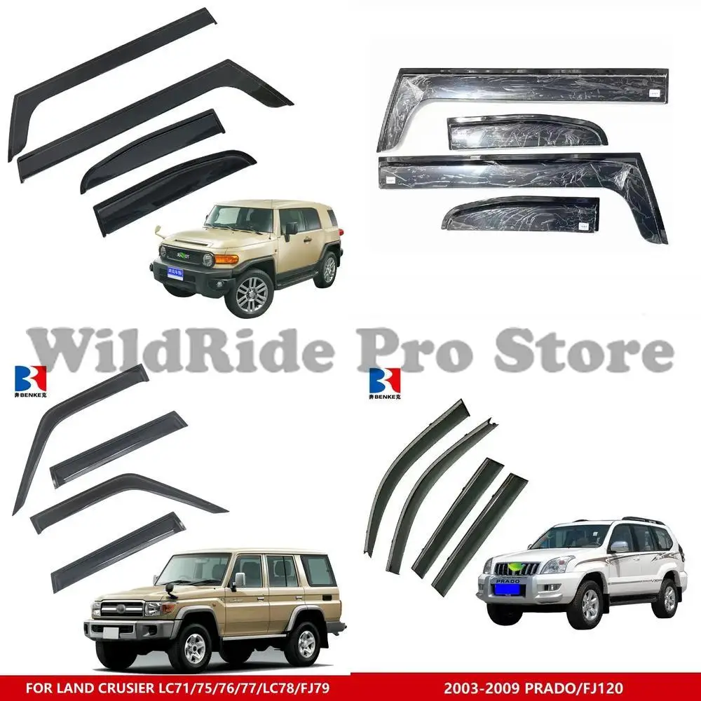 

1 set For Car Accessories Wind Deflector for LAND CRUISER LC71 75 76 77 LC78 FJ79 FJ120 LC120 FJ150 LC150 Window Visor Rain Guar
