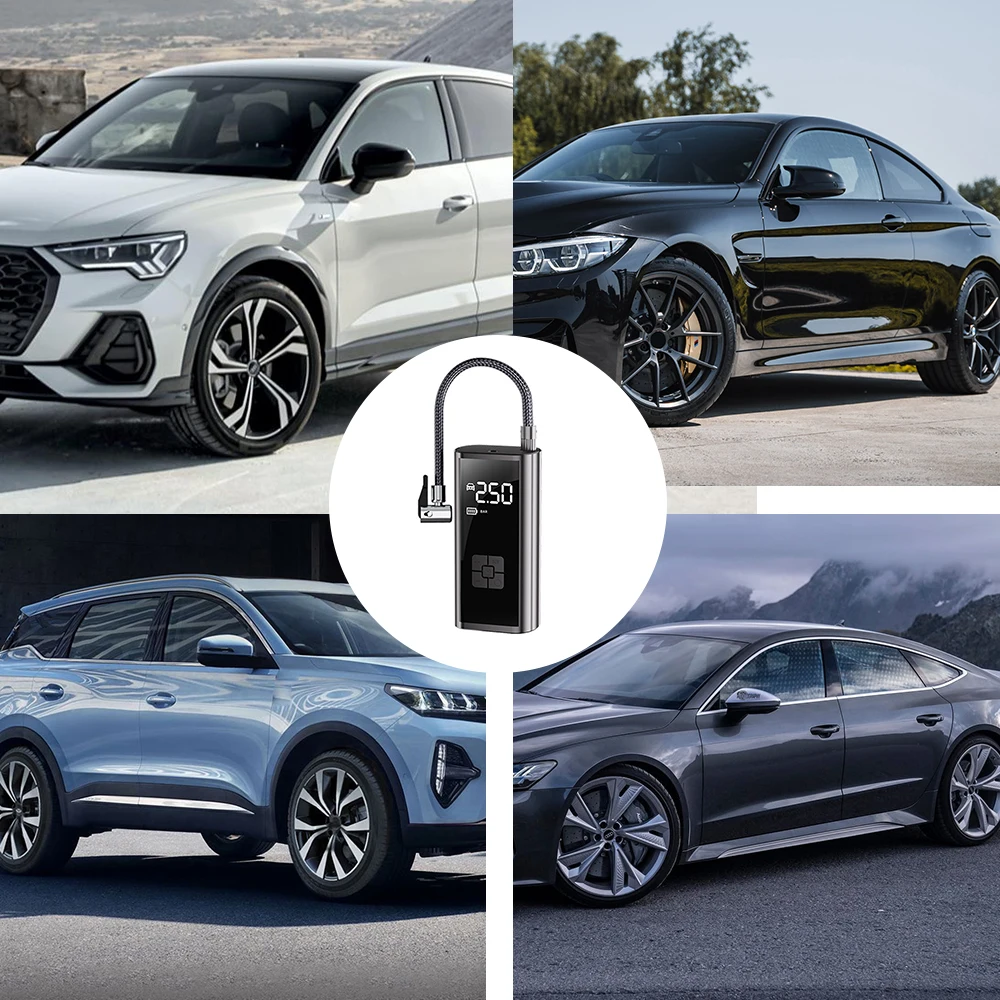 Auto RV Truck Trailer Elektrische luchtpomp Draadloze band Opblaasbare luchtpomp Draagbaar voor motorfiets Fiets Inflator Compressor