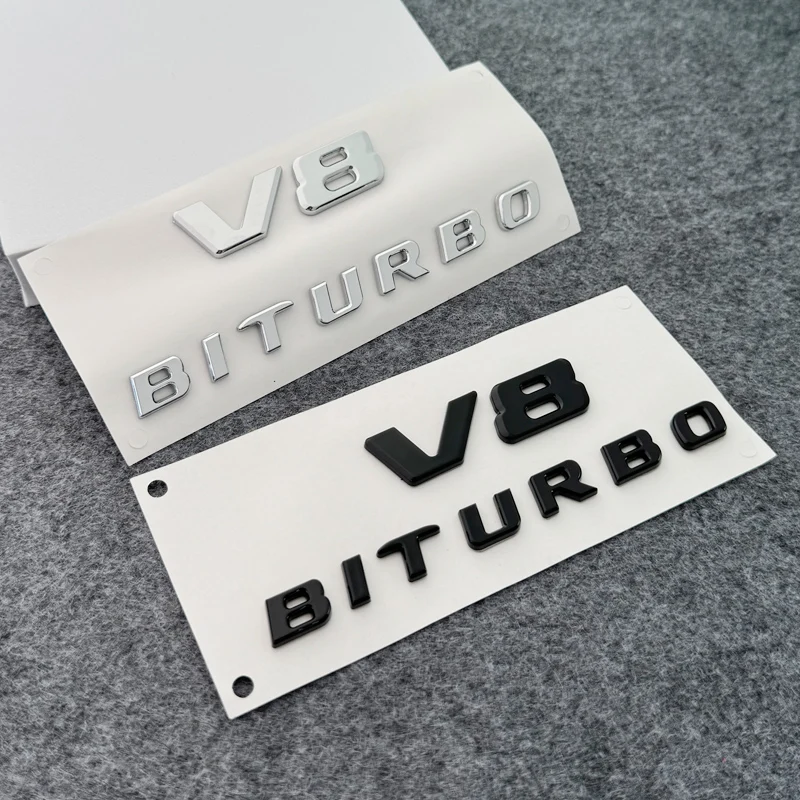3d ABS Glossy Black Letters Car Rear Trunk Badge Emblem Logo Sticker For Mercedes G63 AMG W463 W464 G 63 V8 BITURBO Accessories