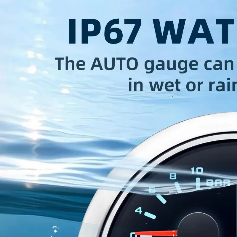 4 in1 Multifunctional Gauge 85mm Boat Speedometer with 7 Colors  Oil Pressure+Water Temp+Fuel Gauge+voltage for Car Marine Boat