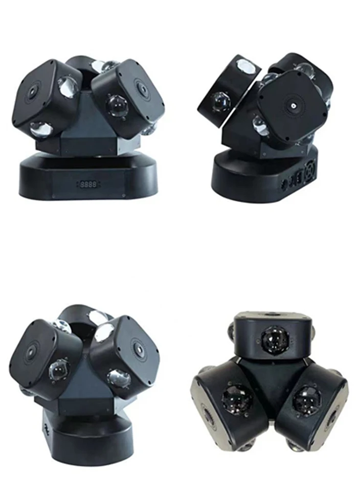 12 x 10 W, 3 Köpfe, stufenlos rotierendes Moving-Head-Licht mit RGG-Laserlicht für DJ, Disco, Bühne, Hochzeit, Musik, Party, Bar – Detail 3