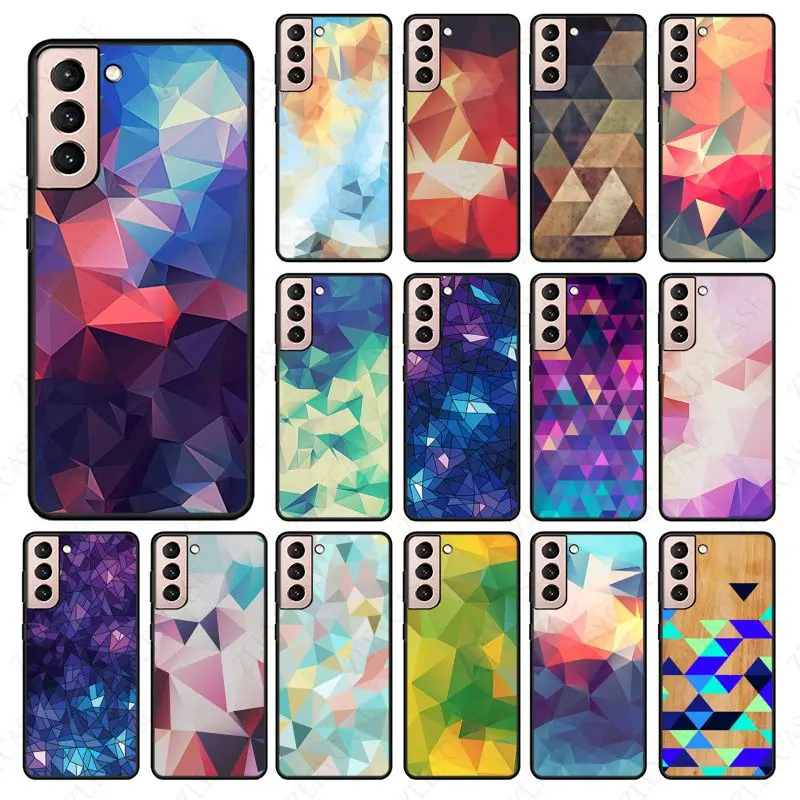 Blue Purple Diamond mirror broken fragments For samsung galaxy S24 ULTRA S23PLUS S21 S20fe S20ULTRA S21Fe S22PLUS S23ULTRA cases