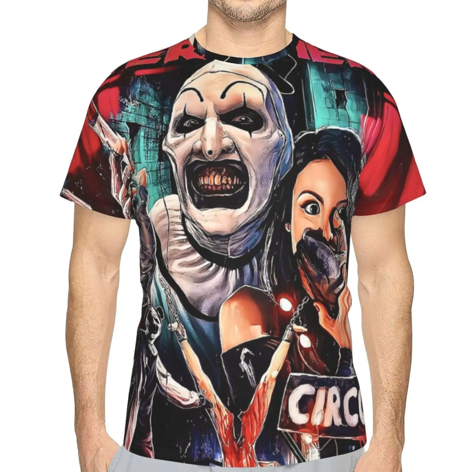 Terrifier 3 Christmas 3D Print T-Shirts Horror Movie Men Women Short Sleeve T Shirt Oversized Tees Harajuku Y2k Top Kid Clothing