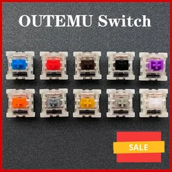 Outemu – interrupteur Tactile pour clavier mécanique, 3 boutons, silencieux, linéaire, rvb, LED, SMD, jeu, Compatible avec MX