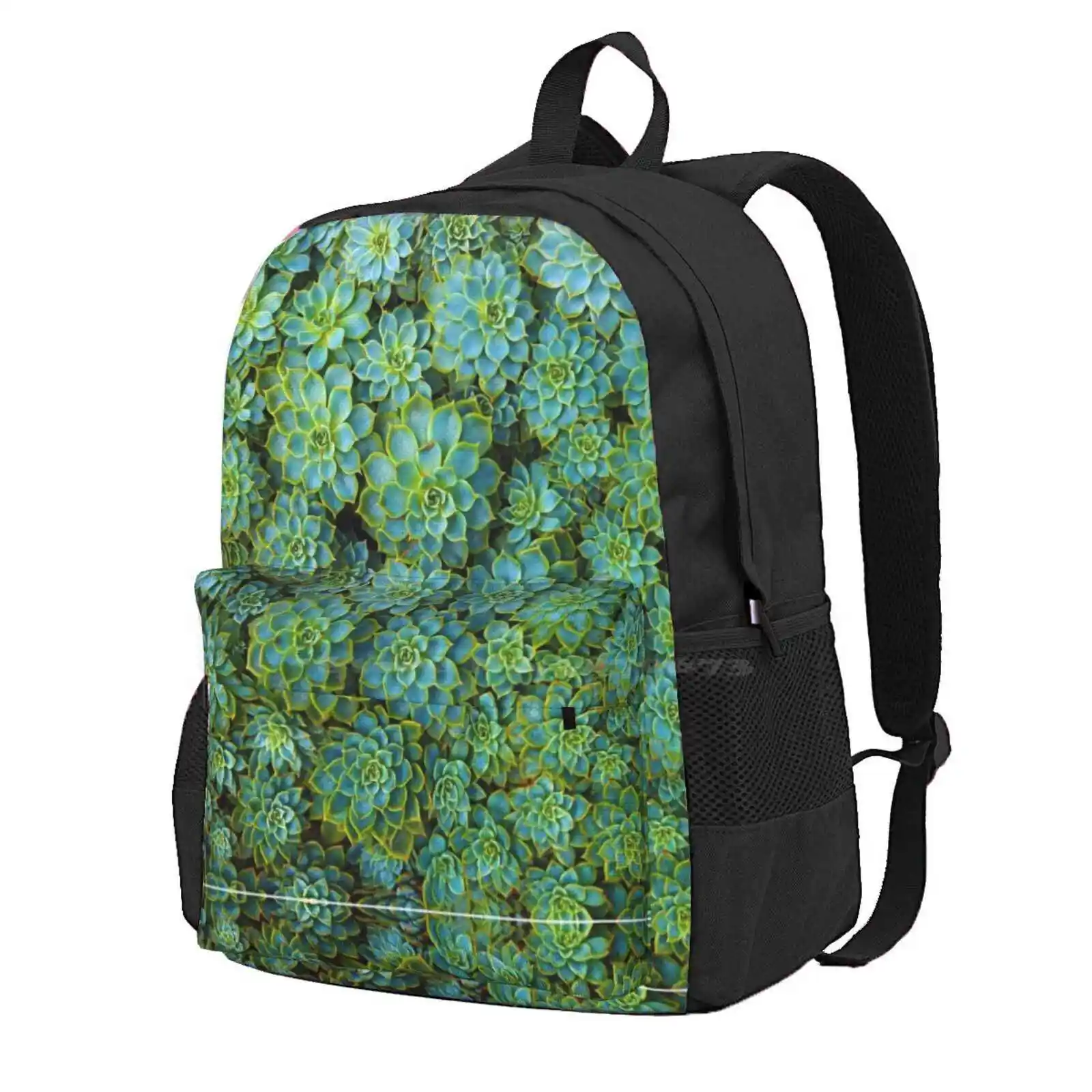 Green Succulent Hot Sale Schoolbag Backpack Fashion Bags Echeveria Imbricata Succulents Blue Rose Echeveria Succulent Plant