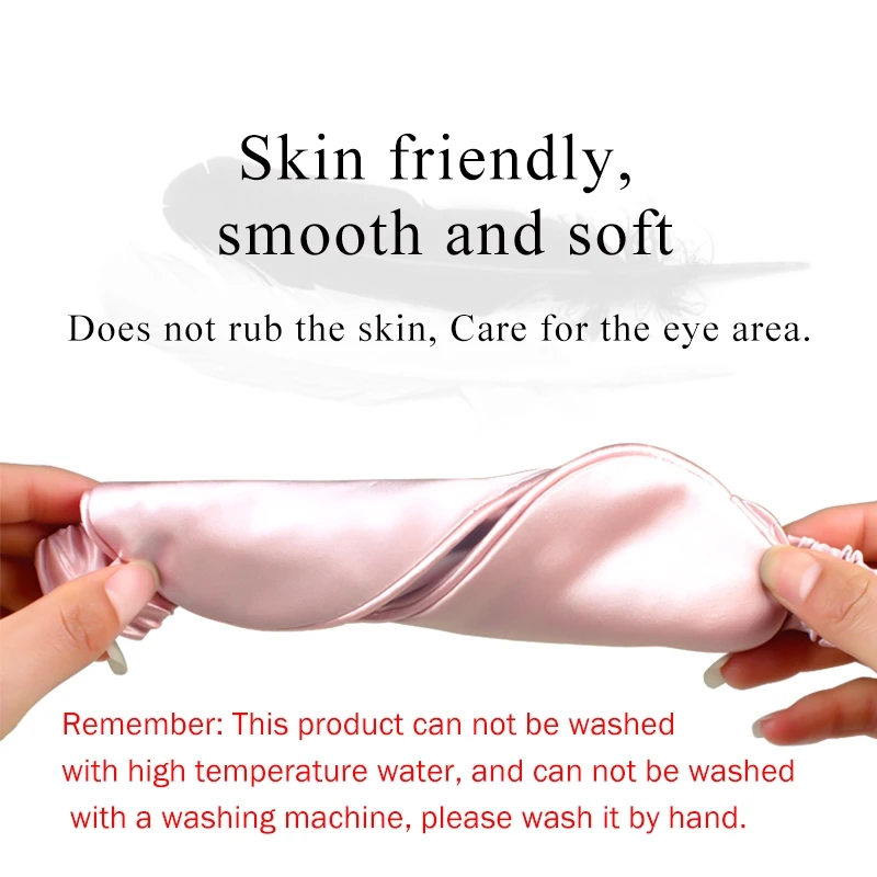 3D Natural Silk Sleep Mask Eye Masks Cover Portable Travel Eyepatch Double-Side Shading Eyeshade Health Sleeping Eye Care Tools image 6