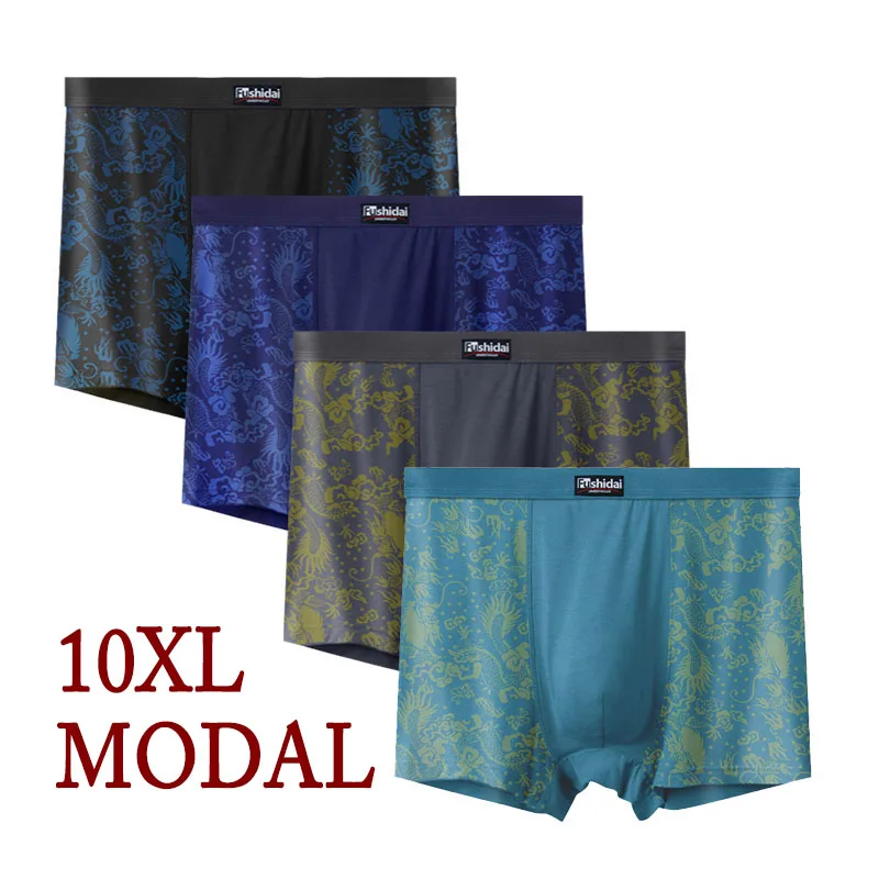 

10XL 4pcs Plus High Waist Boxer Homme Boxer for Men Boxer Men Underwear Boxer Shorts Men Panties Man Underwear printing comfort