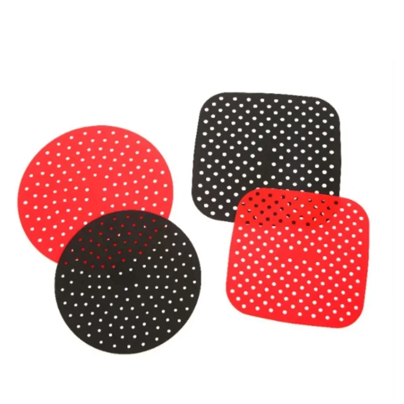 Air Fryer Liner Food Grade Reusable Silicone Anti-slip Round Mat Non-Stick Steaming Basket Steamers Cooking Kitchen image 2