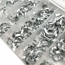 150 Pieces Butterfly Wing Nuts Assortment Kit with Storage Box Ear Butterfly Nut Stainless Steel M5 M6 M8 Screws Fastening Parts