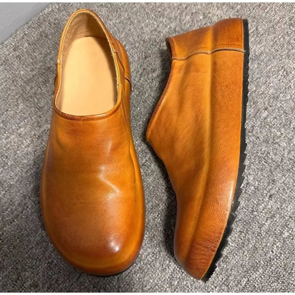 Premium Tan Leather Slip-On Boot – Handcrafted Comfort, Timeless Luxury for Discerning Gentlemen