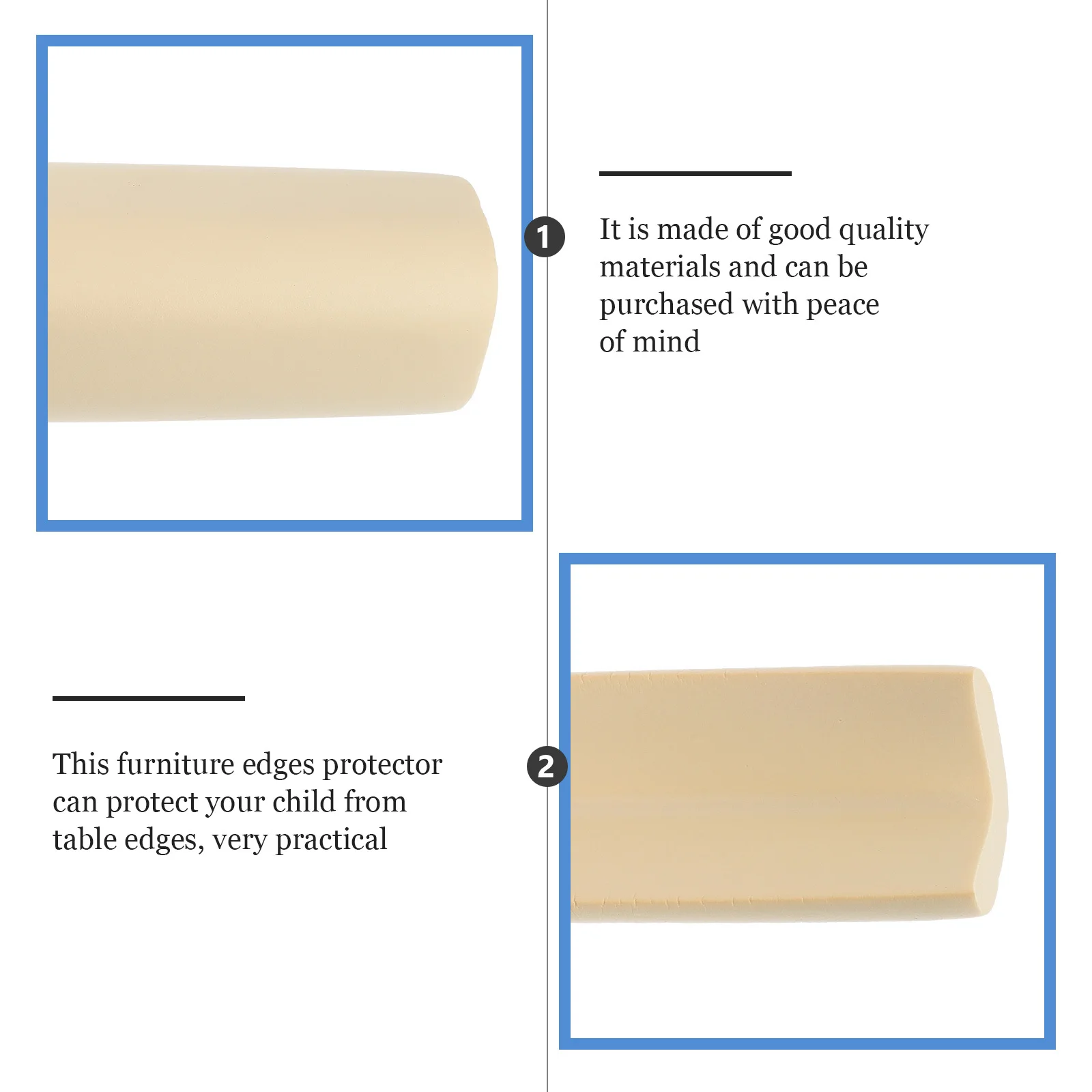 

2Pcs Baby Edges Guards Reliable Furniture Bumper Protector for Table Desk Baby Proofing Cushion Furniture Edges Bumper