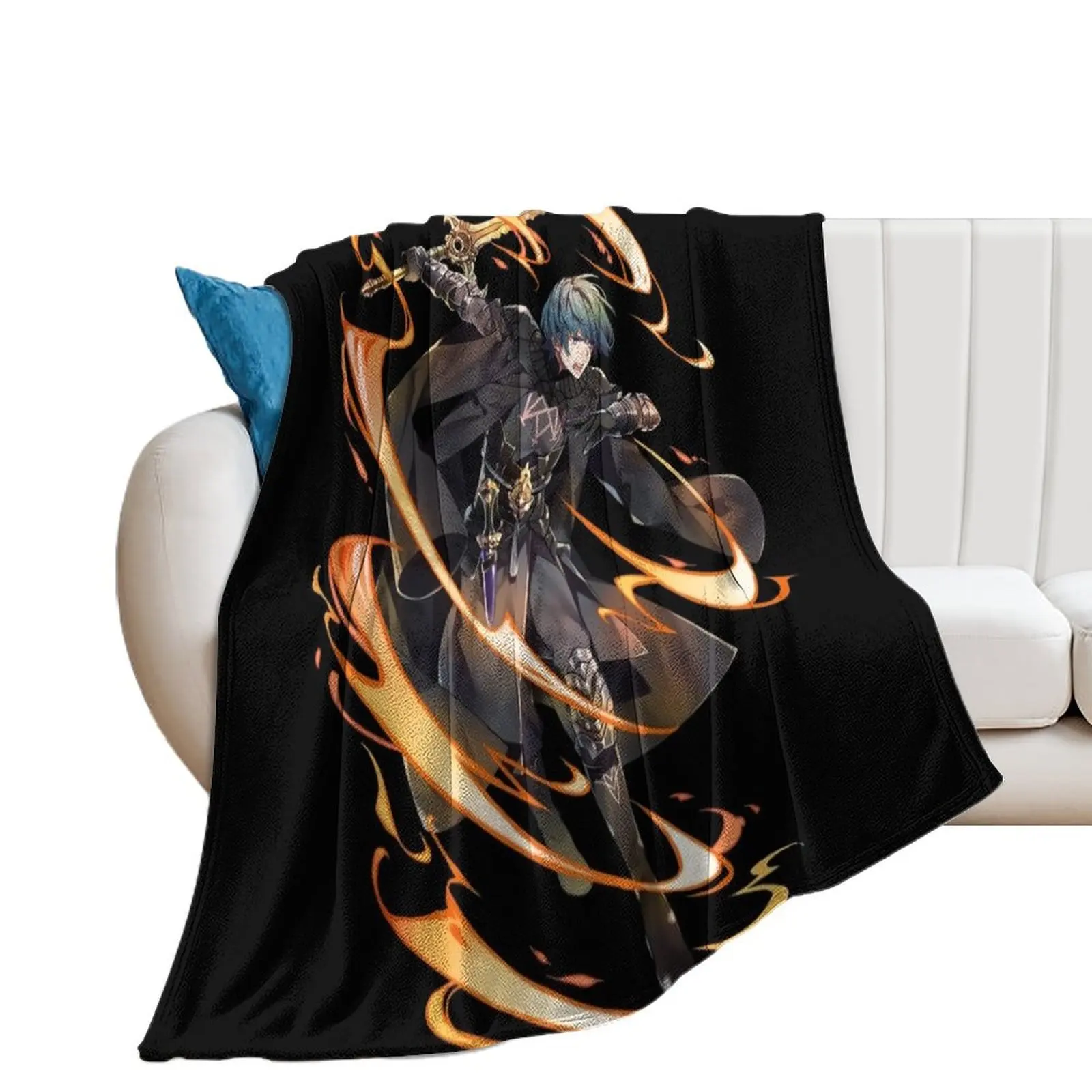 

Byleth Male Sword attack Throw Blanket Picnic bed plaid For Decorative Sofa Blankets