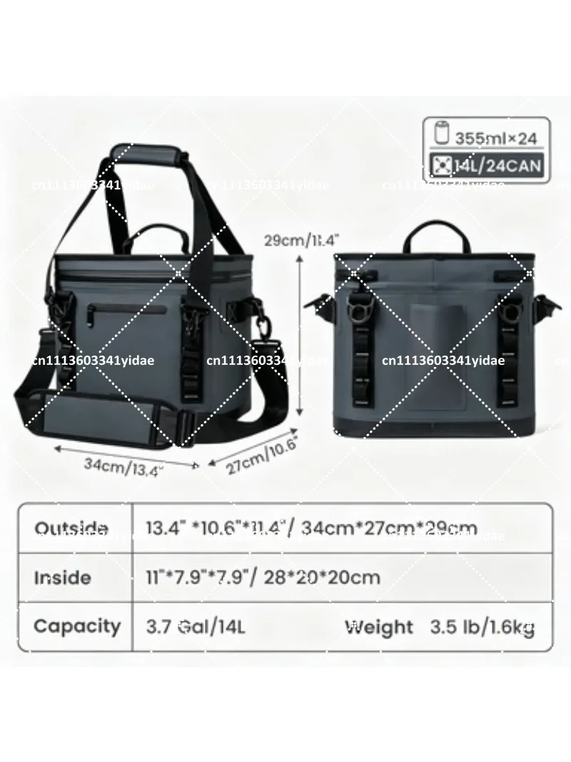 Portable Insulated Cooler Bag for Camping Car Travel Picnic Beverage Storage