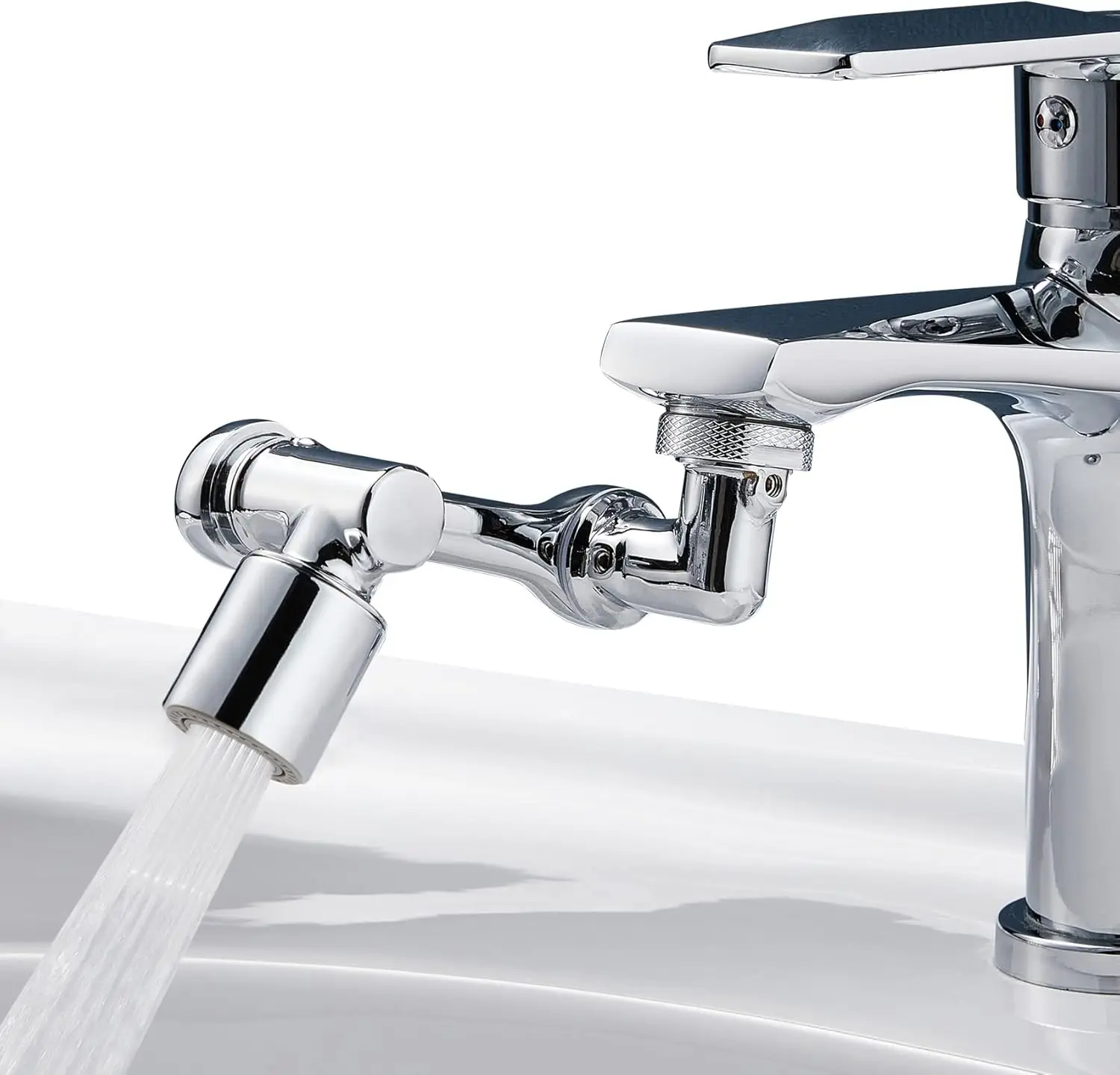 Stainless Faucet Extender 1080° Swivel Dual Mode Water Tap Nozzle Tool Splash-Proof Faucet Nozzle Adapter Kitchen Accessory