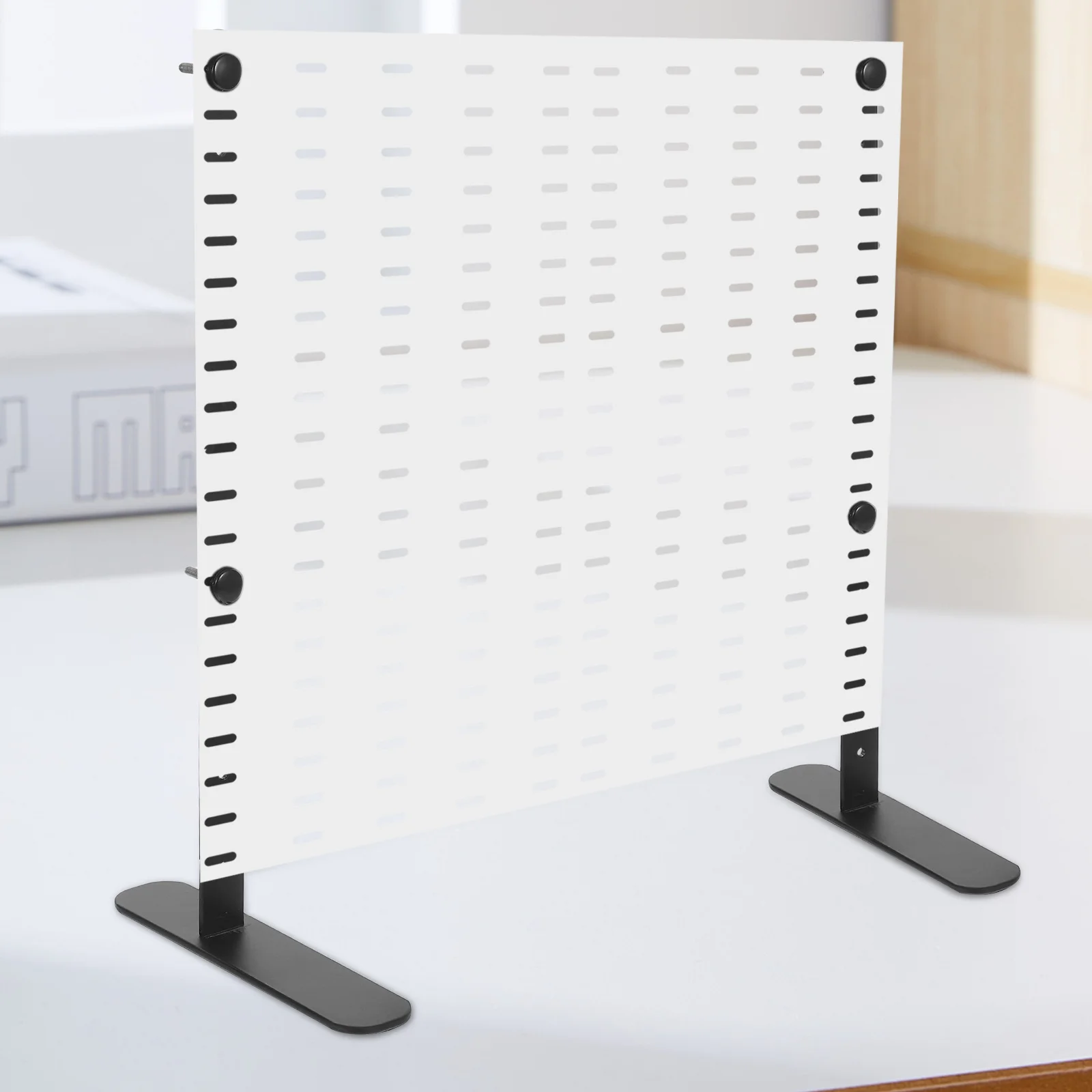 

2Pcs Pegboard Desk Stand with Adjustable Height for Office Table Top Panel Display Mount Support Gaming Accessories Holder