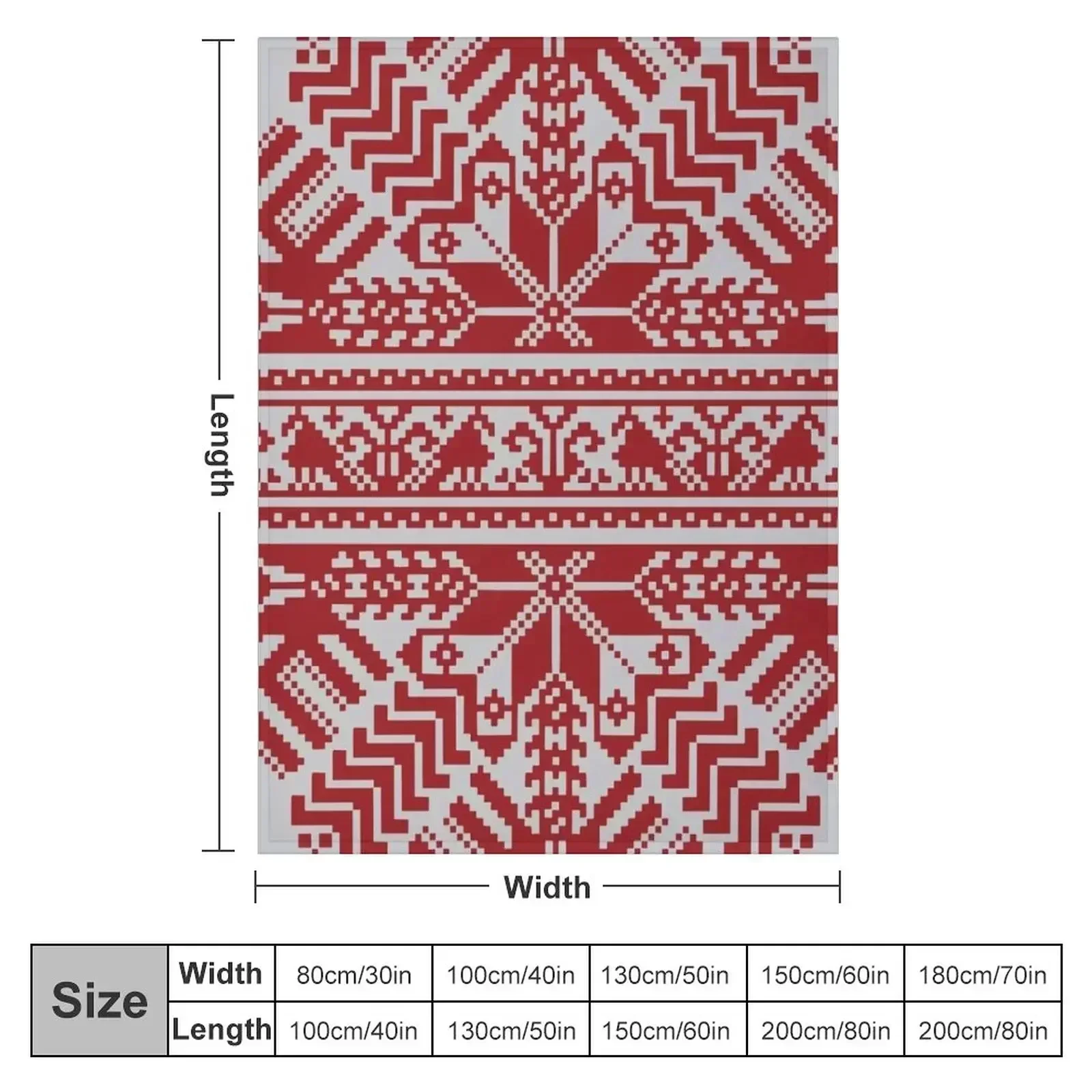 Baltic Traditional Ornament. Latvian Throw Blanket warm winter Personalized Gift Large Decorative Throw Blankets