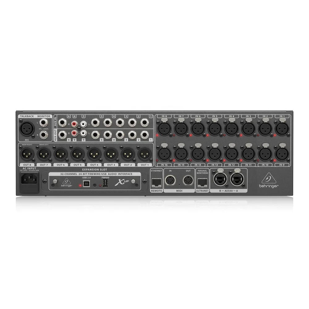 32 Channels Digital Mixer Behringer X32 Rack 16 XLR Mic/Line Inputs 32*32 USB Audio Interface Pa System Music Equipment