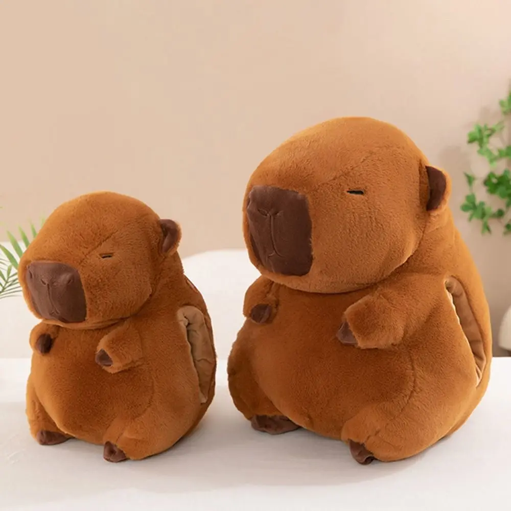 Zachte Capibara Handwarmer Kussen Cartoon Grappige Capibara Pluche Handwarmer Gevulde Draagbare Capibara Pluche Gevulde Pop