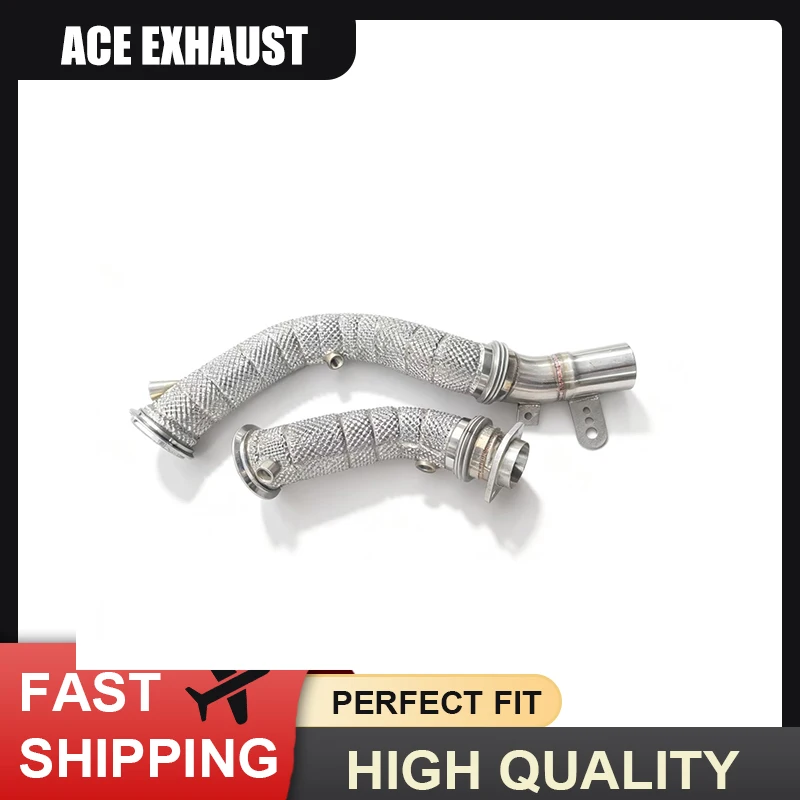 

ACE High Quality Free Flow Downpipe for BMW S55 F80 F82 F87 M3 M4 M2C 3.0T Exhaust Header with Heated Shield Perfect Fitment