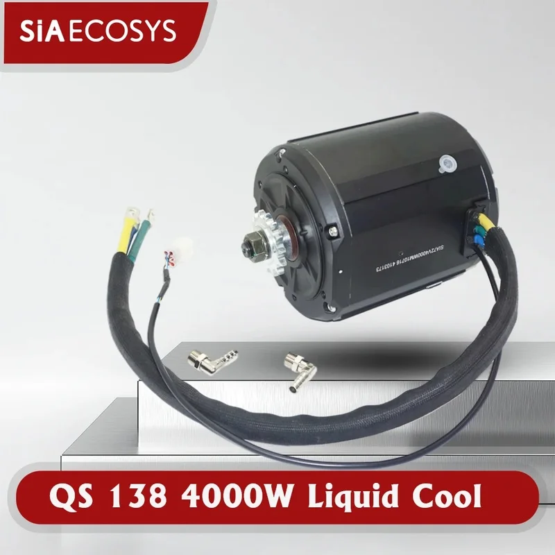 Electric Motorcycle Motor QS138 4000W 90H High Speed Motorcycle Mid Drive Motor Liquid Cooled Motors