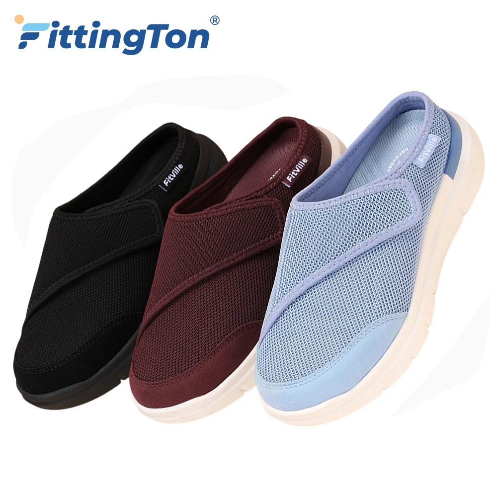 

FitVille Women's Slippers Wide Width Recovery Orthopedic Fleece Lining Clogs pedic Fleece Lining Shoes with Arch Support