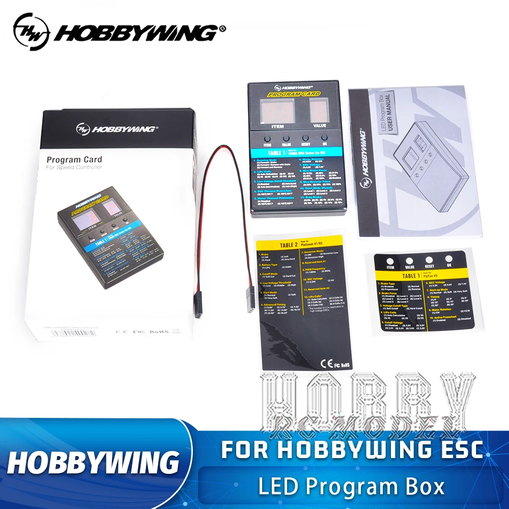 HOBBYWING LED Program Box for PLATINUM FLYFUN XERUN EZRUN QUICRUN SEAKING ESC RC Model Car Ship Aircraft Accessories