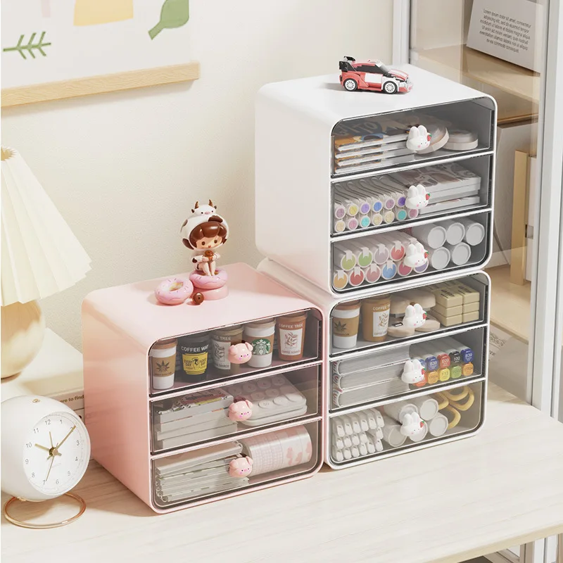 

Desktop Storage Box Student Ins Stationery Account Artifact Box Cosmetics Cabinet Dormitory Desk Drawer-type Storage Rack