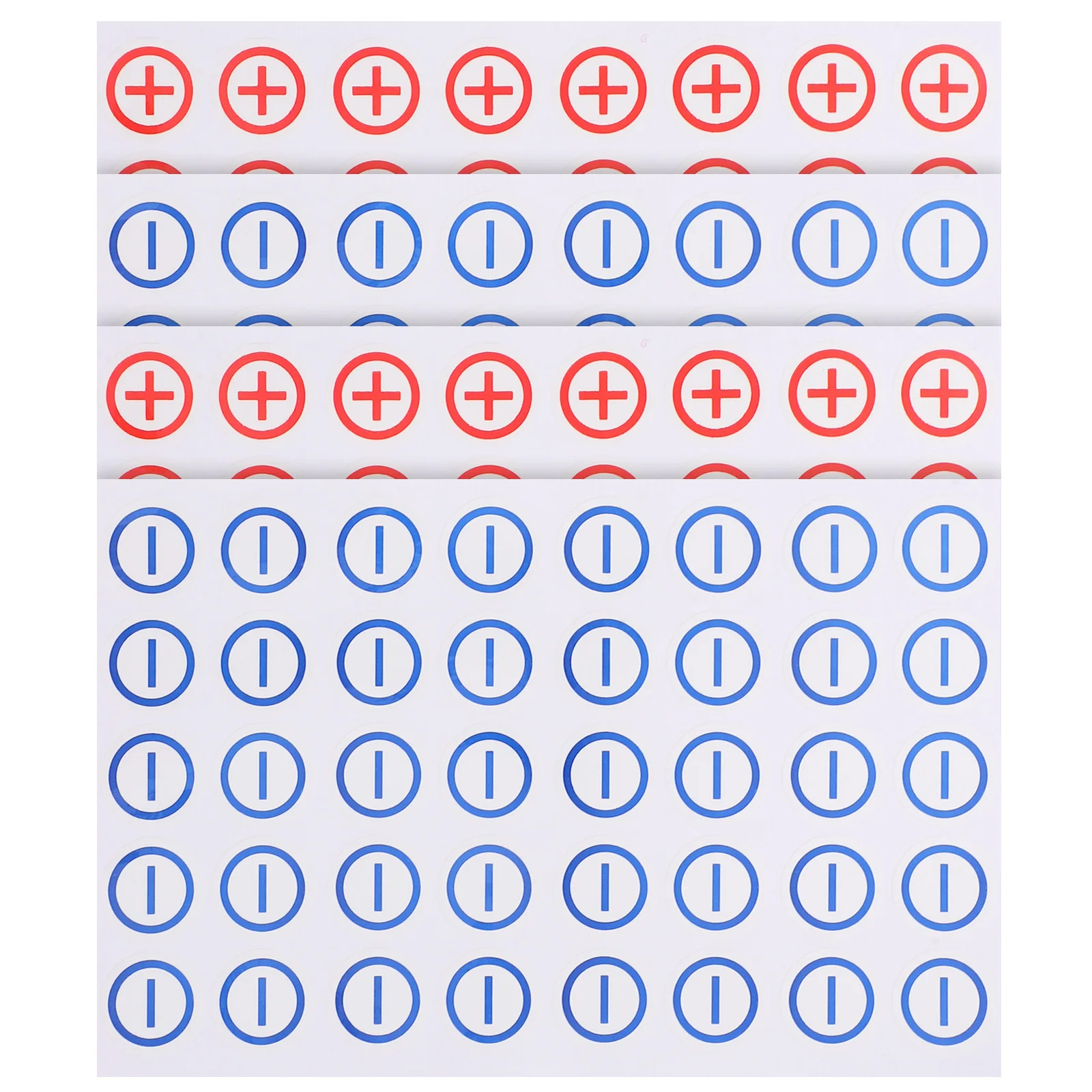 Polarity Labels Stickers Durable Electrical Safety Signs For Terminal Metal Plastic Glass Identification Warning