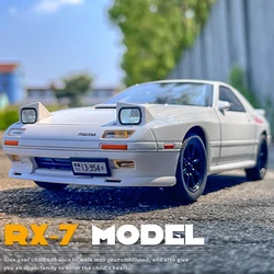 1:24 INITIAL D Mazda RX7 RX-7 FC Supercar литые автомобили и игрушечные автомобили модель автомобиля со звуком и фотомагнитом игрушки для детей Подарки