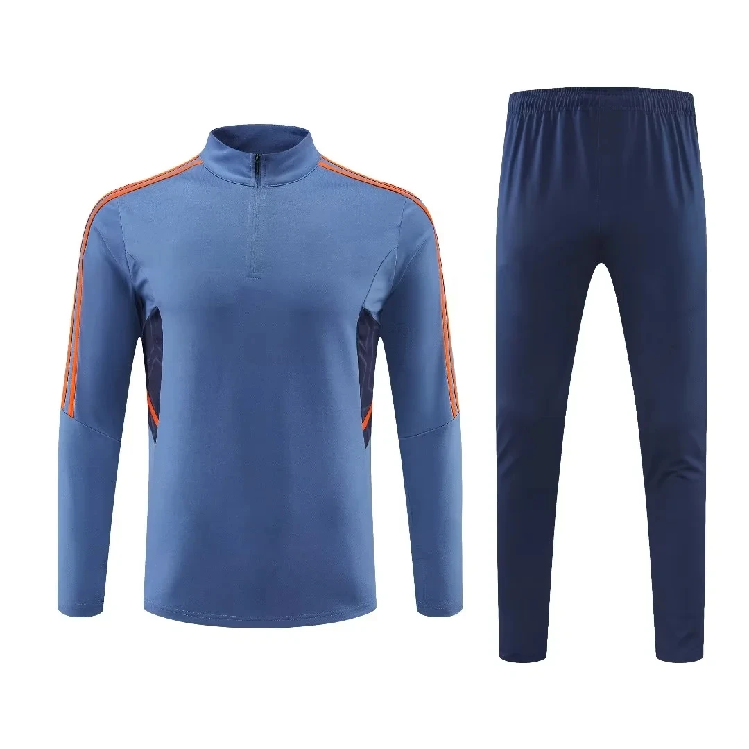 2023 New Half Zipper Soccer Tracksuit Kids Men Football Jacket Adult Long Sleeves Training Football Suits
