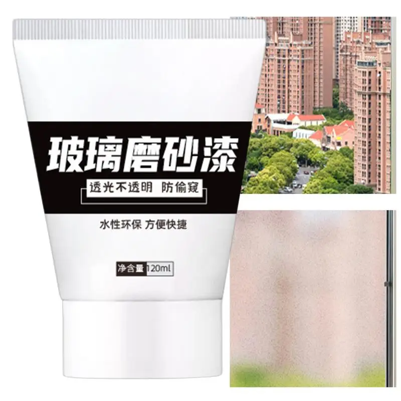 

Frosted Glass Paint For Window UV Resistant Low Odor Window Privacy Varnishes Water-Based Window Frosting Paint 120ml Waterproof