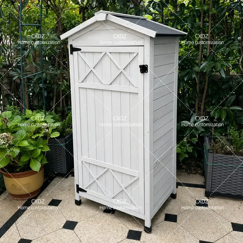 Outdoor Storage Cabinet Tool Locker Garden Glove Box Large Capacity Weatherproof Organizer for Courtyard Patio Shed Garage