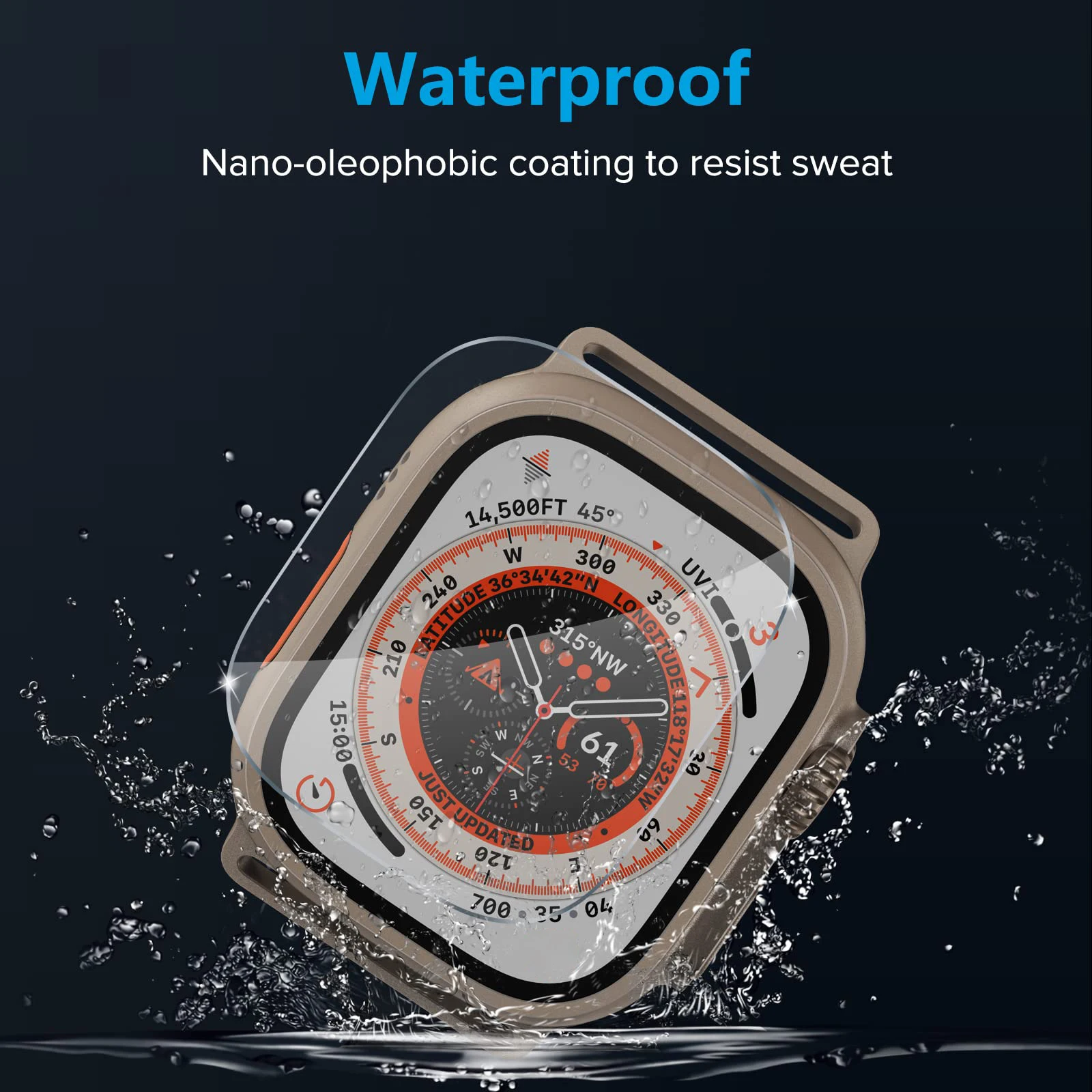 Tempered Glass Screen Protector for Apple Watch Ultra 2/Ultra 49mm Film Scratch Resistant Bubble Free for iWatch HD Clear Ultra