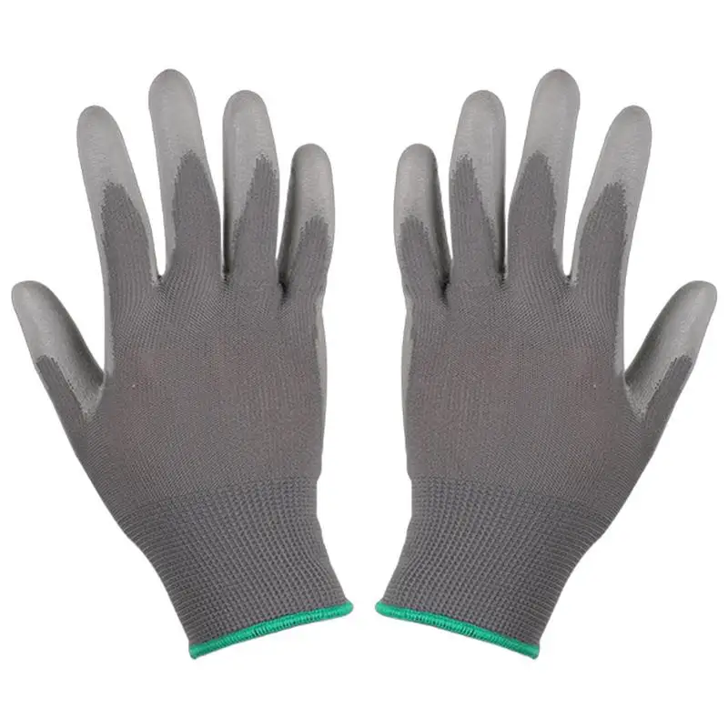 

Warehouse Gloves 12pcs PU Coated Work Gloves Comfort Stretch Fit Power Grip Seamless Knit Nylon Gloves For Men & Women