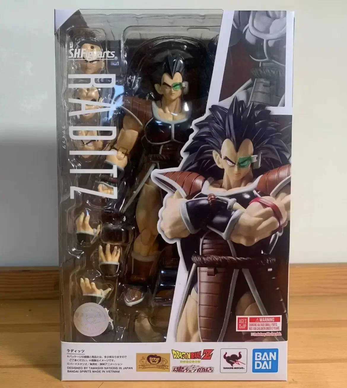 متوفر 100% الأصلي بانداي Shf Sh Figuarts Raditz عمل الشكل أنيمي نموذج اللعب التماثيل البلاستيكية الهدايا جمع الهدايا