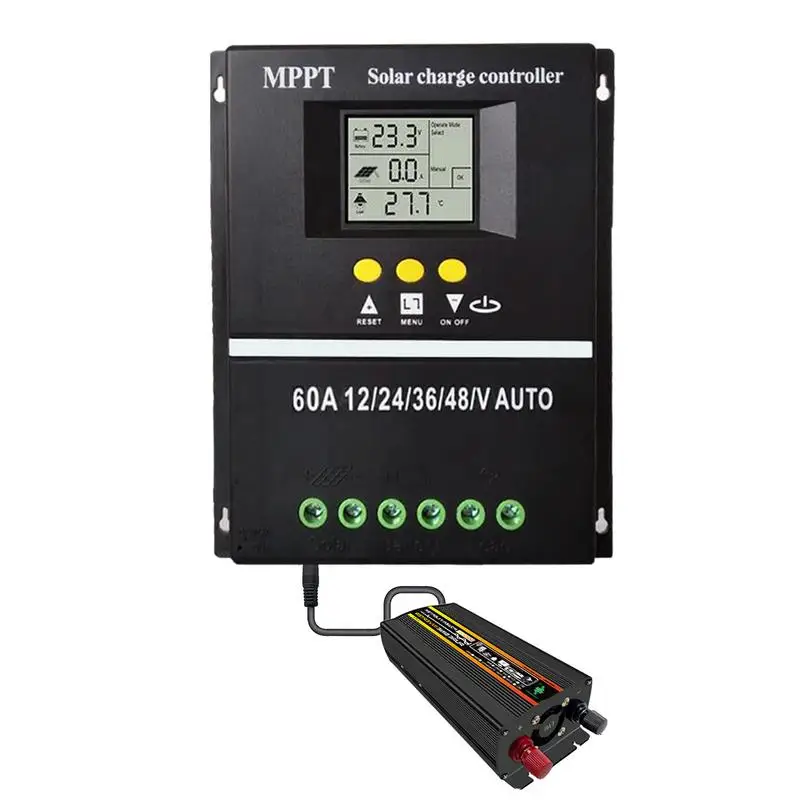 

Solar Energy Controllers Multi-Function Solar Controller With Dual Ports Energy Conversion Aid Solar Panel For Solar System