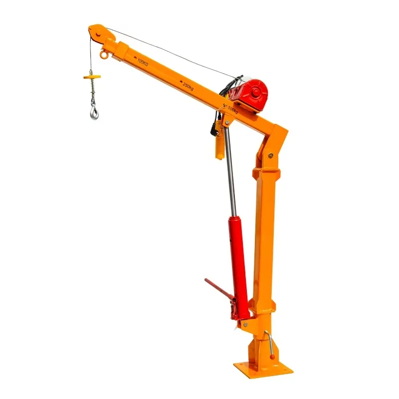 

New 360 Degree Rotatable Telescopic 220v Electric Hoist 2Ton Vehicle Mounted Mini Crane