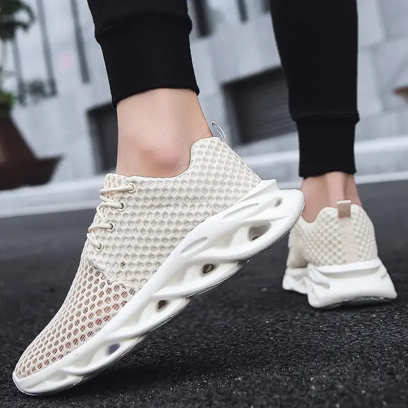 

Дышащие быстросохнущие мужские повседневные кроссовки, простые дешевые жидкостные кроссовки, широкие без кожи, цвет Miked, размер 9, мужская спортивная обувь