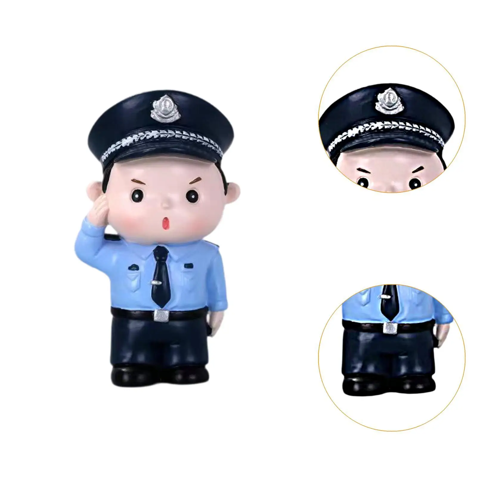 Figurina di polizia dipinta a mano Diorama Figurina di personaggi Modello di persone minuscole per paesaggi Paesaggio Foto Puntelli Accessori decorativi