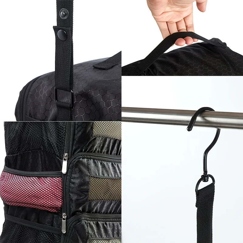 Bolsa de almacenamiento de gran capacidad, organizador de equipaje colgante para viajes, bolsas de almacenamiento colgantes plegables para armarios, bolsa de almacenamiento de ropa y objetos varios para dormitorios de estudiantes, almacenamiento para armarios.