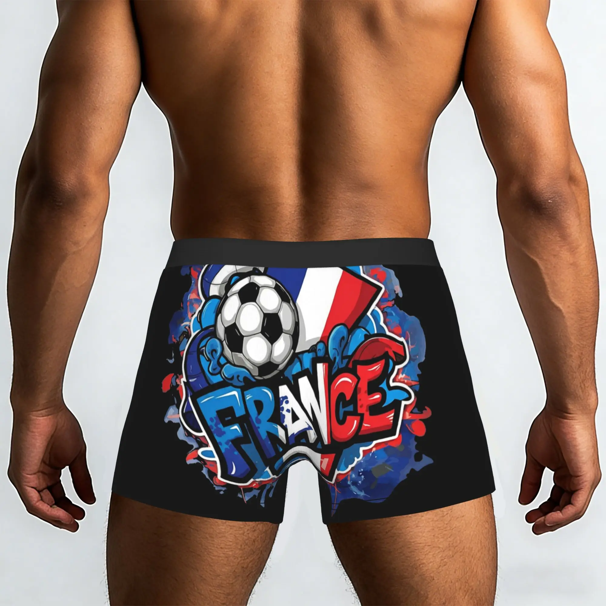 French Urban Streetwear Y2K  France Underpants Breathbale Panties Male Underwear Ventilate Shorts Boxer Briefs