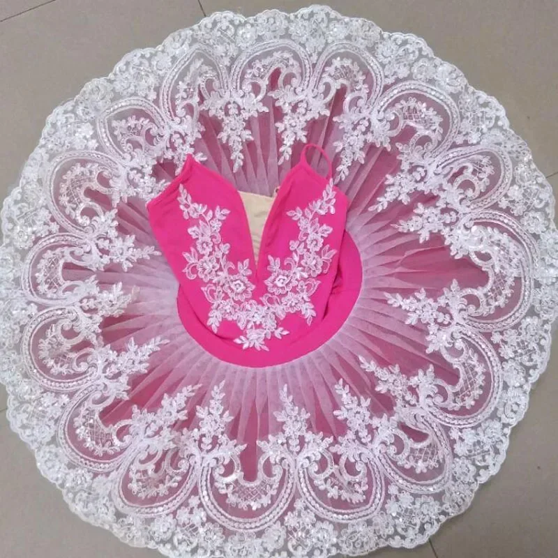 Robe de danse de Ballet à paillettes pour femmes et adultes, Tutu, vêtements de scène pour enfants, robe de danse du lac des cygnes, Costumes