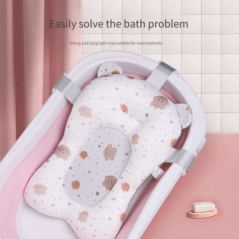 

Baby Shower Pad with Cute Bear or Rabbit Pattern Suitable for Sitting Lying Down Bath Pad Bath Tub Special Anti Slip Pad