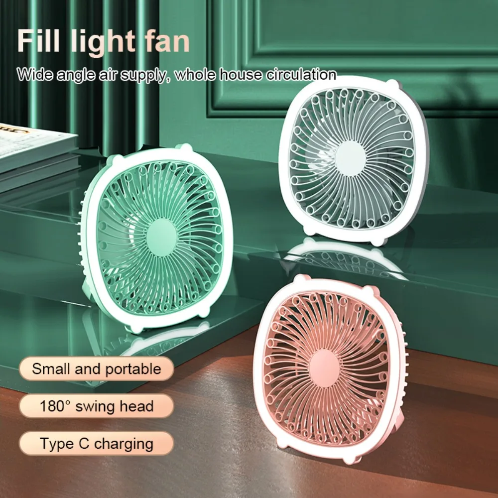 Kitchen Desktop Night Light Fan Wall Mounted Home Bedroom Kitchen Mini Fan Large Wind Power Long Endurance Blowing Fan